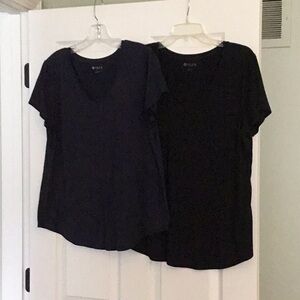 STYLUS Black and Blue Short Sleeve Tee Classic Style